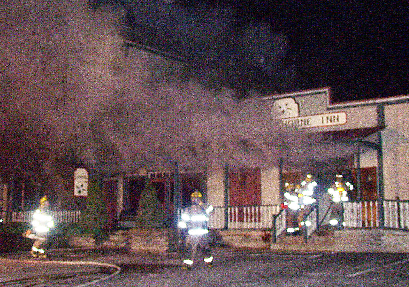 Firefighters battle flames at Hawthorne Inn